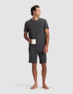 Men's Bamboo Stretch-Knit Short Sleeve Pajama Set - Image 4