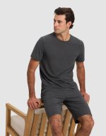 Men's Bamboo Stretch-Knit Short Sleeve Pajama Set - Image 6