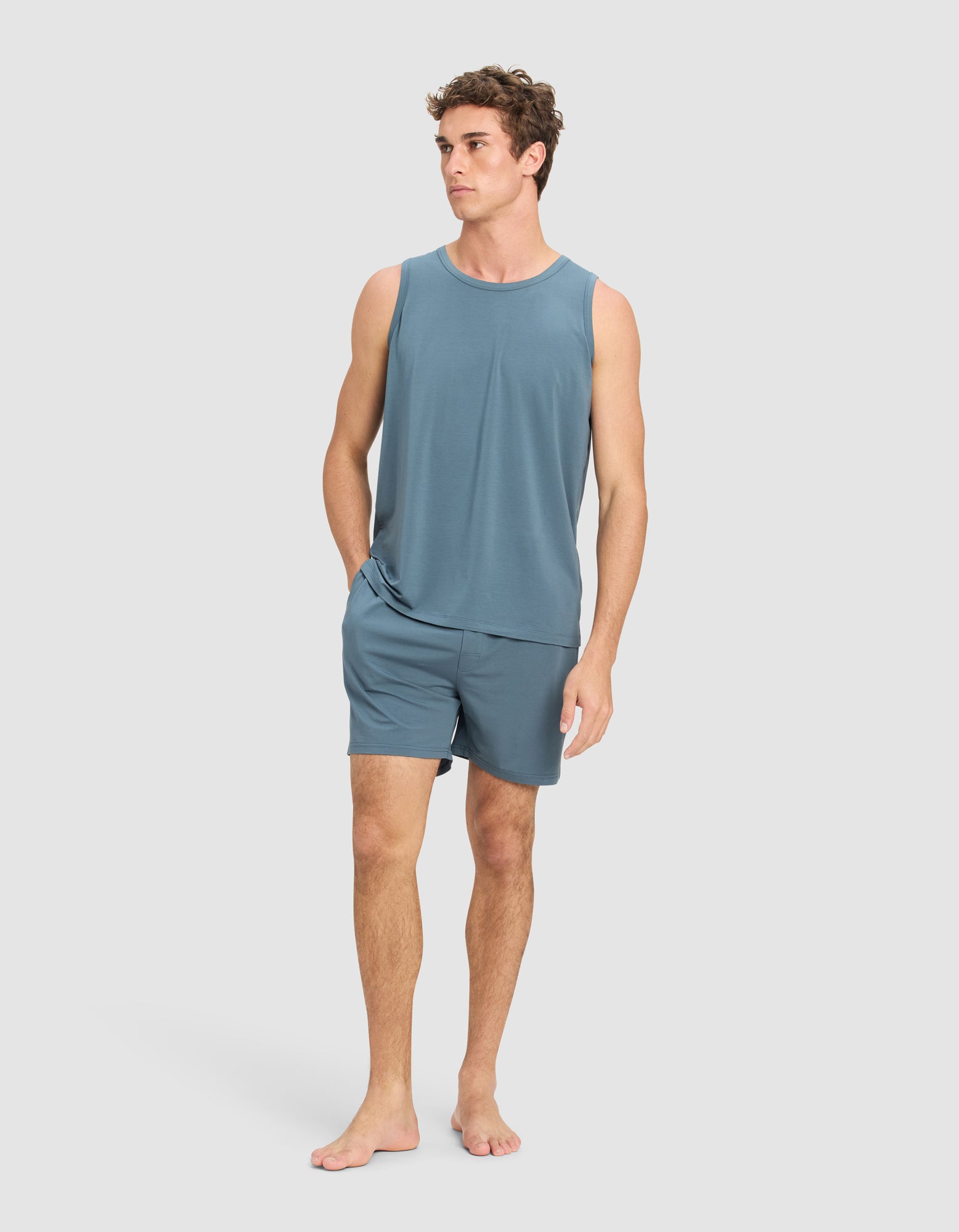 Mens_First_Layer_Tank_Short_Set_Dawn_1.jpg Men's First Layer Pajama Tank & Short Set - Image 1