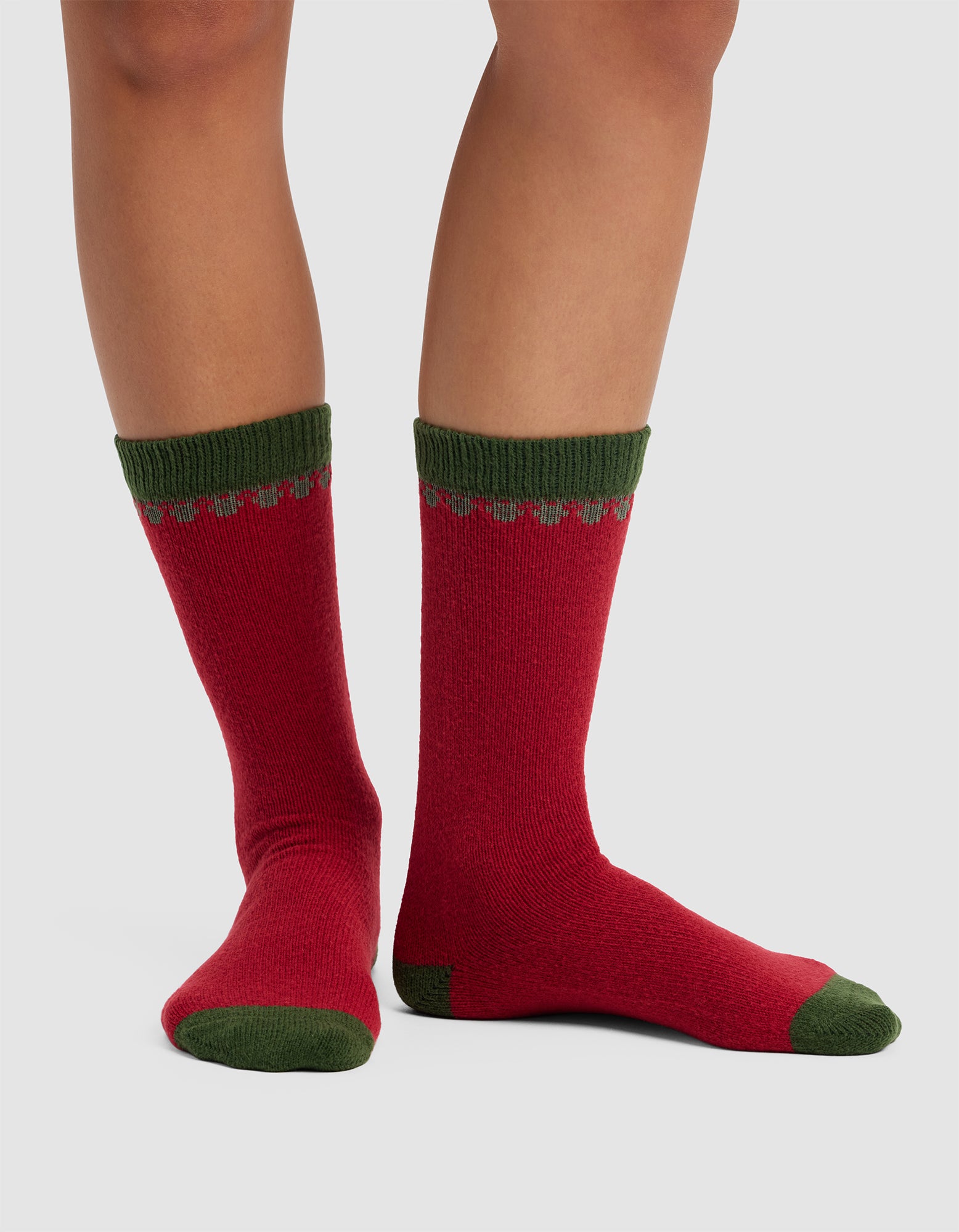 MistletoePlushLoungeSock_Cranberry_2.jpg The Mistletoe Plush Lounge Sock - Image 1