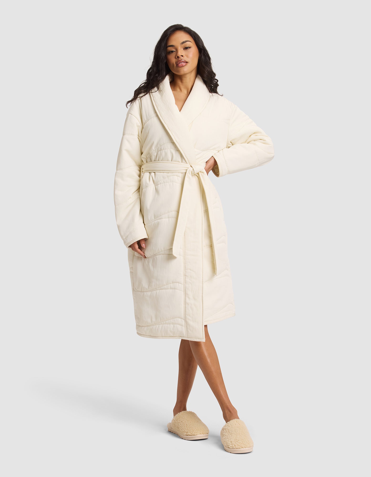 Quilted_House_Coat_Vanilla_1.jpg Women's Quilted House Coat - Image 1