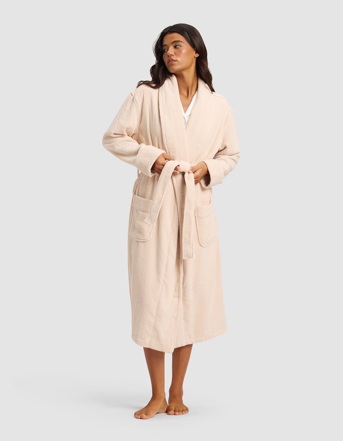 Ribbed_Bath_Robe_Petal_1.jpg Ribbed Terry Bath Robe - Image 1