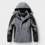 Men’s Hooded Outdoor Jacket with Zipper and Pockets - Image 7