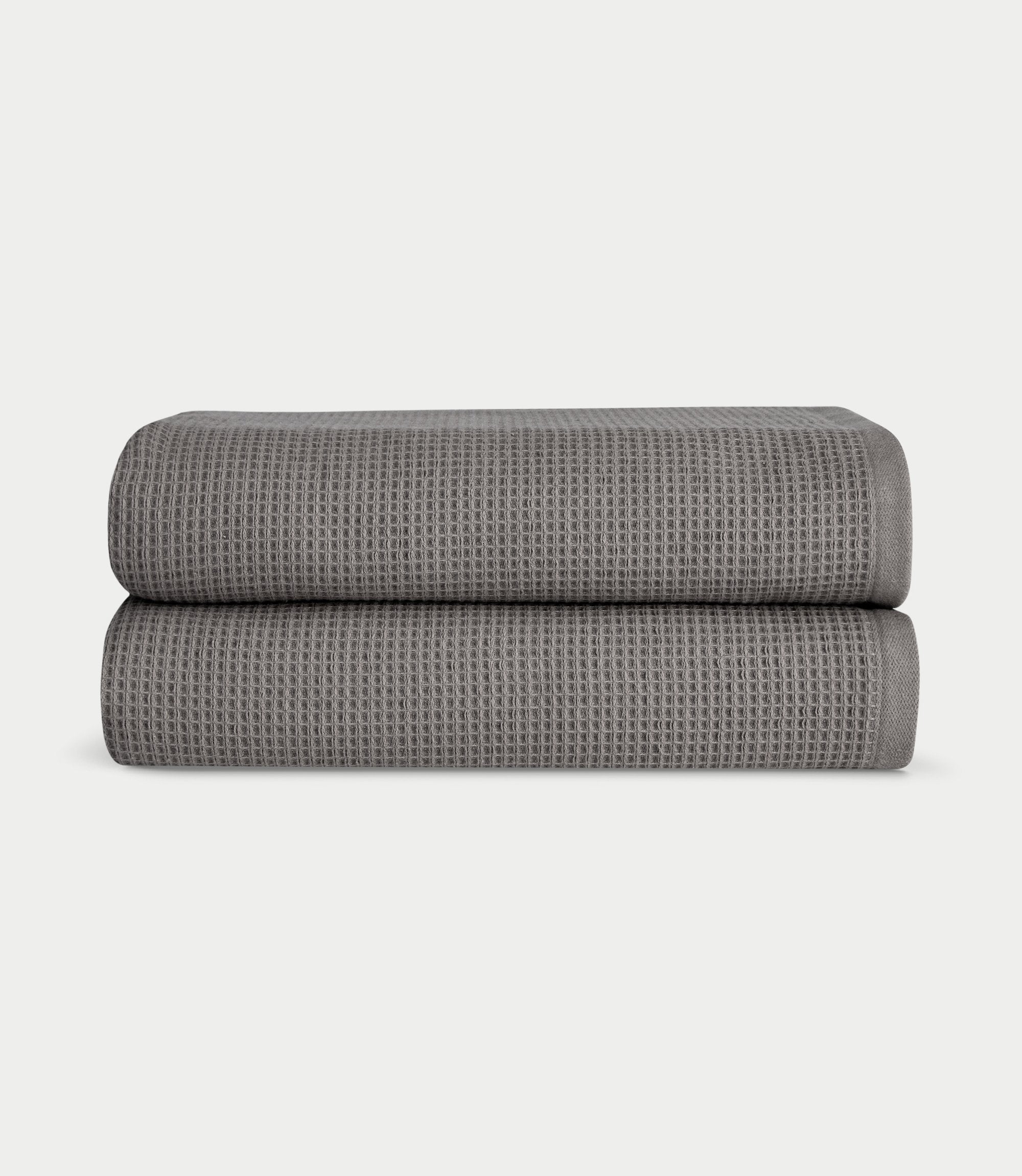 Squareshot-Waffle-BathTowel-Charcoal_62396e95-267d-4331-ab18-1a055ec84e07.jpg Waffle Bath Towels - Image 1