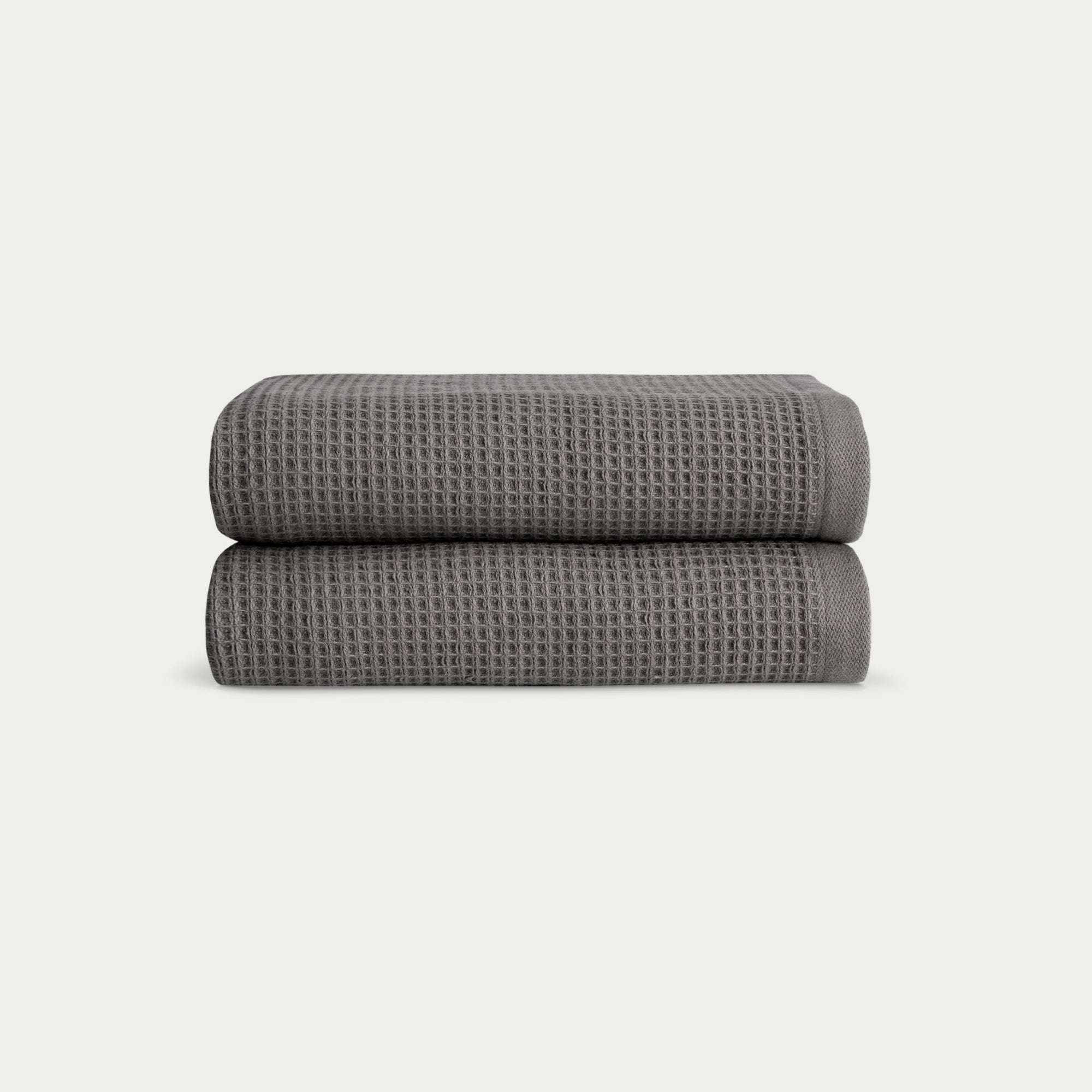 Squareshot-Waffle-HandTowels-Charcoal.jpg Waffle Hand Towels - Image 1