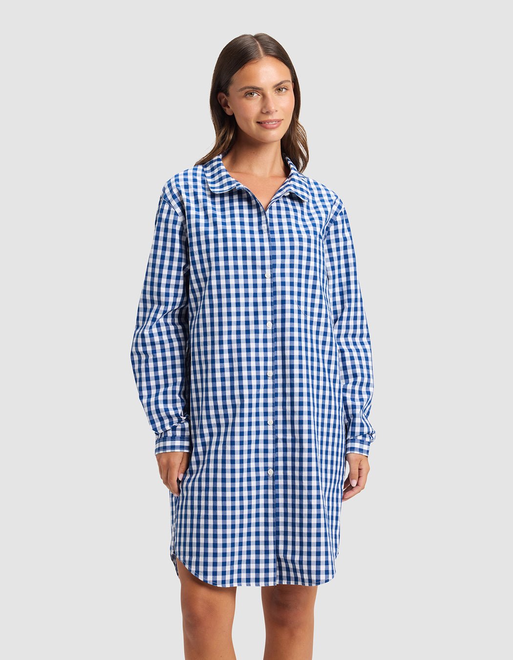 Sutton_Sleep_Dress_Pacific_Gingham_1.jpg Women's Sutton Sleep Dress - Image 1