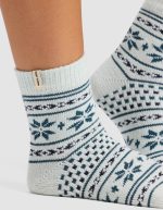 The Snowflake Plush Modern Crew Sock - Image 7