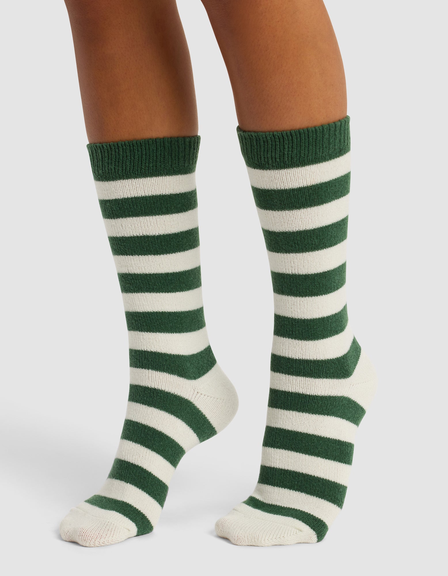 The_Striped_Plush_Lounge_Sock_Celadon_3.jpg The Striped Plush Lounge Sock - Image 1