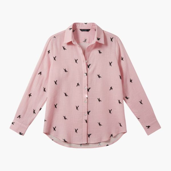 Women’s Blouse with Button Front and Long Sleeves