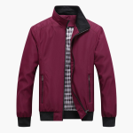 Men's Bomber Jacket with Zipper and Side Pockets - Image 3