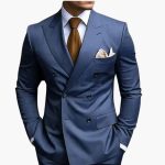 Two-Piece Men's Suit with Double-Breasted Jacket and Peak Lapel - Image 8