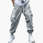 Men's Cargo Jogger Pants with Drawstring and Elastic Cuffs - Image 2