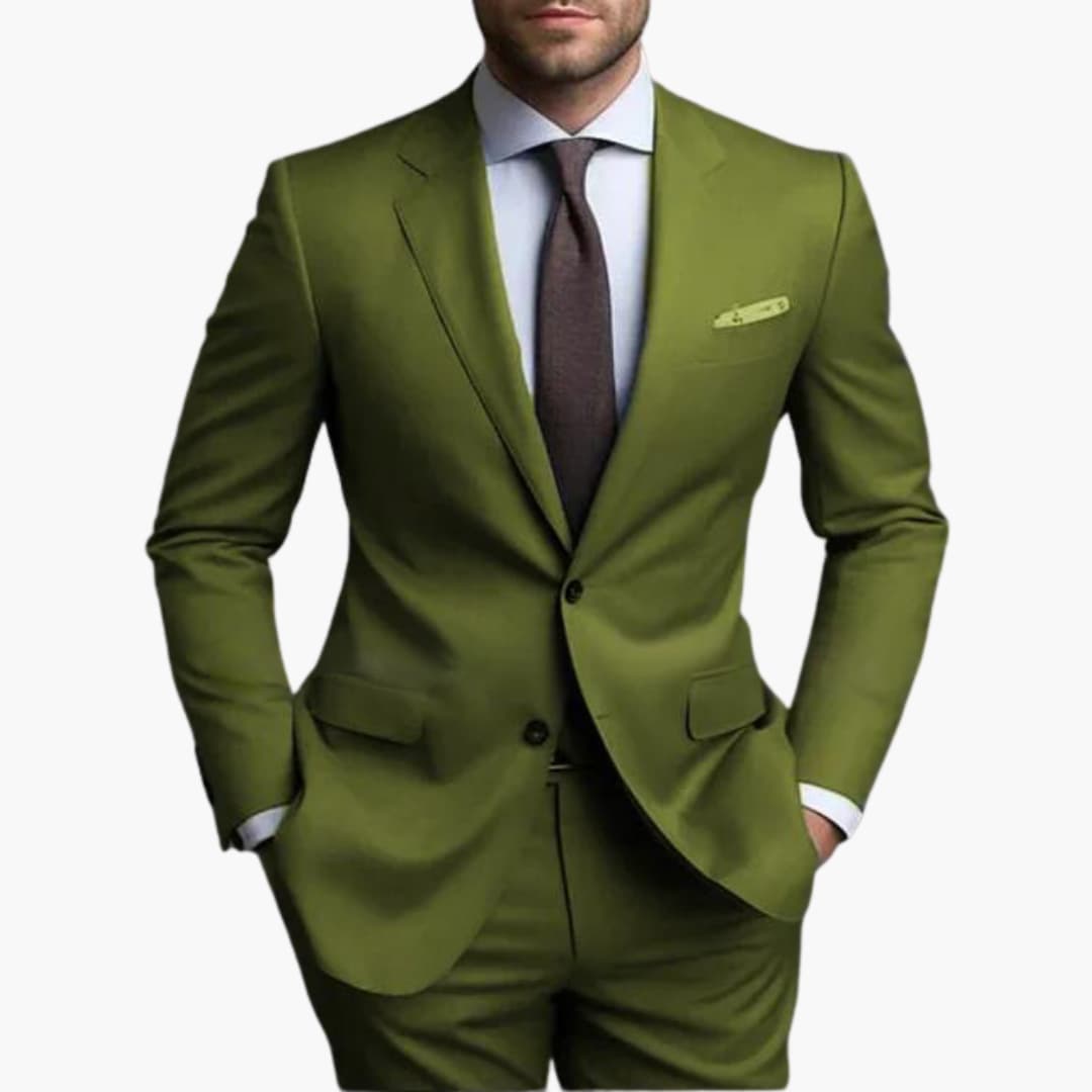 Untitleddesign_11.jpg Men's Suit Two-Piece with Notched Lapel and Slim Fit - Image 1