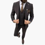 Slim Fit Suit Set - Men's 3-Piece Suit for Evening Wear