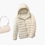 Women’s Down Jacket with Hood and Zipper - Image 15