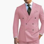 Men's Suit with Lapel Collar and Matching Trousers - Image 4