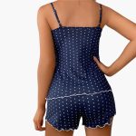 Women's Pajama Set with Sleeveless Top and Printed Shorts - Image 9