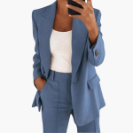 Women’s Blazer Suit with Straight Trousers - Image 2