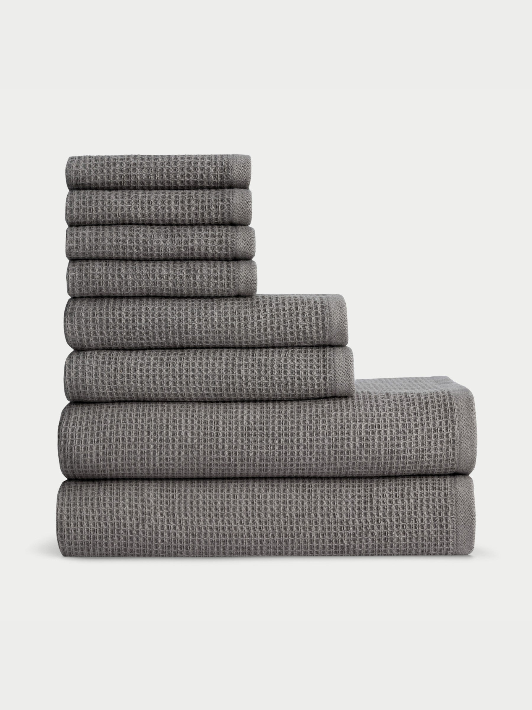 Waffle_Charcoal.jpg Waffle Bath Towel Set - Image 1