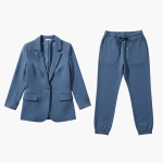 Women’s Lounge Set with Blazer and Drawstring Joggers