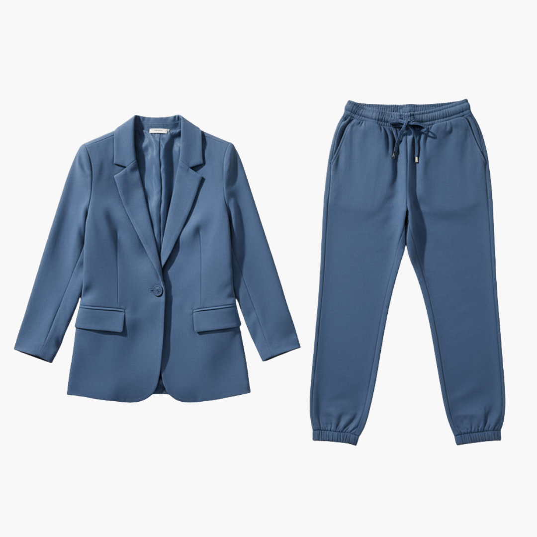 Wilfred_Smith_02701f9e-a7a4-4f62-8e0b-a07fab8a8688.png Women’s Lounge Set with Blazer and Drawstring Joggers - Image 1
