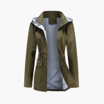 Women’s Trench Coat with Zip Closure