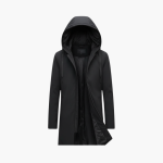 Men’s Jacket with Hood and Front Zipper