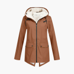 Women’s Hooded Jacket with Zipper Closure