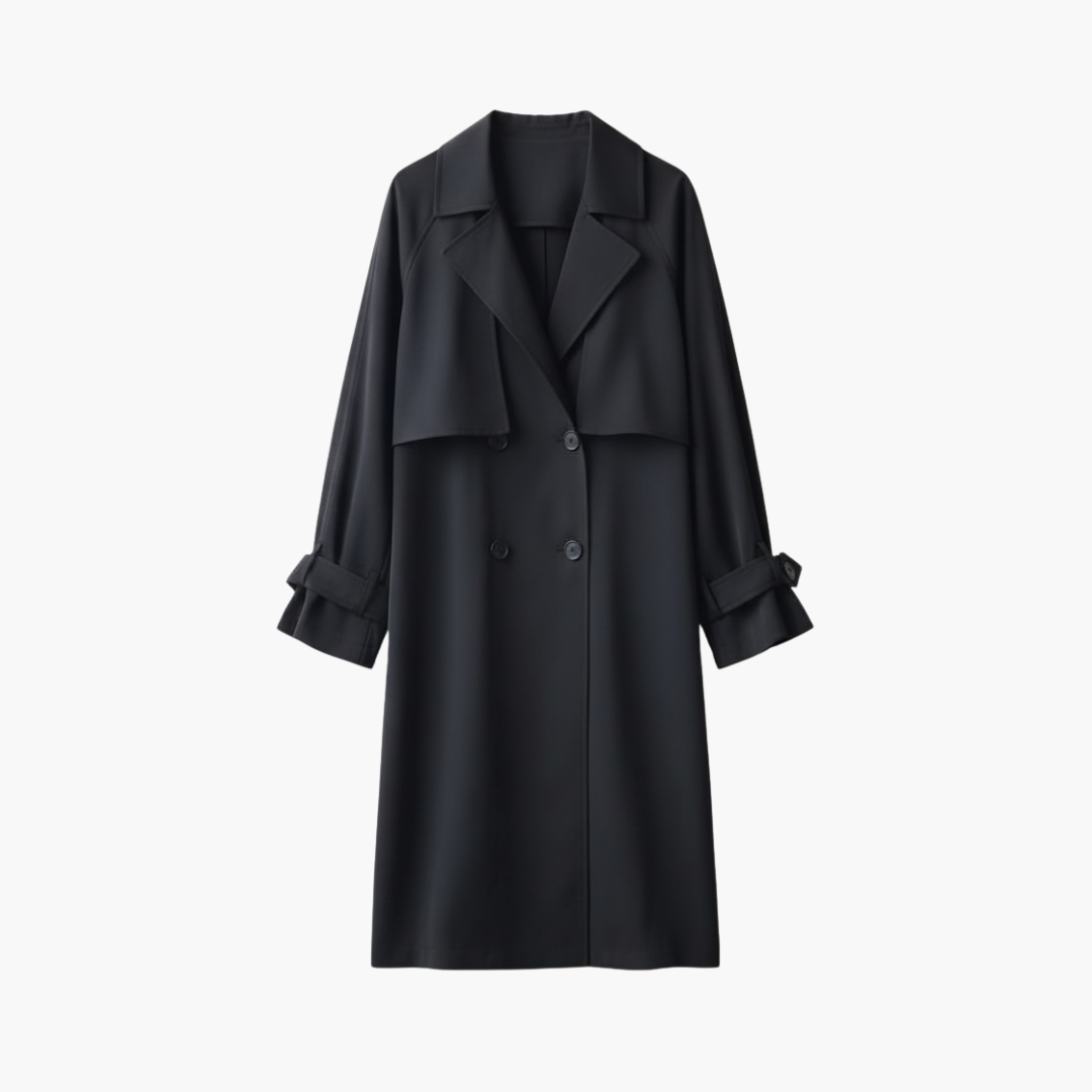Wilfred_Smith_928fa9cc-96e2-4092-9442-bf0ab67aa407.png Women’s Long Trench Coat - Image 1