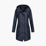 Women’s Raincoat with Hood and Zipper