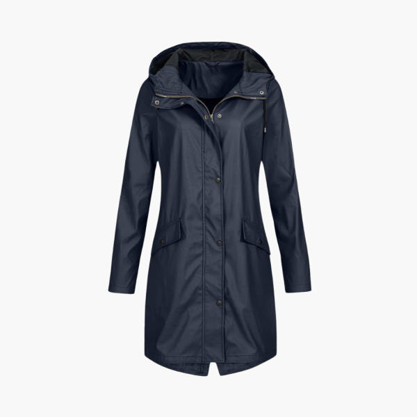 Women’s Raincoat with Hood and Zipper