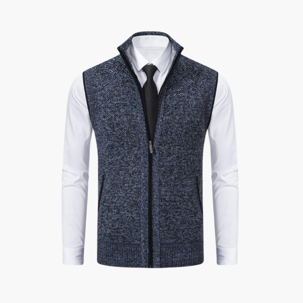Men’s Sleeveless Vest with Zip Front