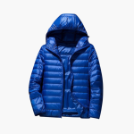 Men’s Quilted Jacket with Hood and Zipper