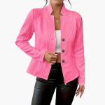 Women’s Blazer with Lapel Collar and Button Closure - Image 4