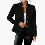 Women’s Blazer with Lapel Collar and Button Closure - Image 6
