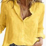 Women’s Blouse with Button Front and Long Sleeves - Image 6