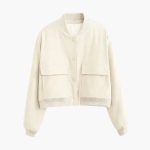 Women’s Bomber Jacket with Flap Pockets
