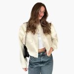 Women’s Bomber Jacket with Flap Pockets - Image 2