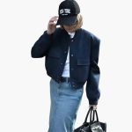 Women’s Bomber Jacket with Flap Pockets - Image 6