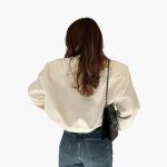 Women’s Bomber Jacket with Flap Pockets - Image 3