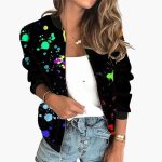 Women’s Bomber Jacket with Printed Surface - Image 2