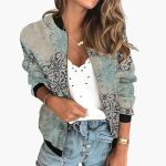 Women’s Bomber Jacket with Printed Surface - Image 4