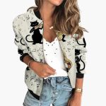 Women’s Bomber Jacket with Printed Surface - Image 3