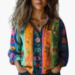 Women’s Button-Down Shirt with Classic Collar and Long Sleeves - Image 6