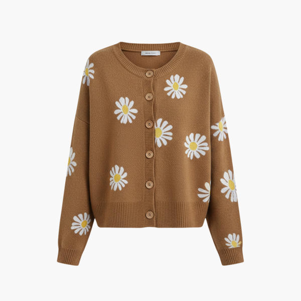 Women’s Cardigan with Floral Pattern