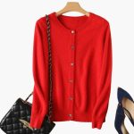 Women’s Classic Knit Cardigan with Button Fastening and Ribbed Cuffs - Image 3