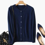 Women’s Classic Knit Cardigan with Button Fastening and Ribbed Cuffs - Image 5