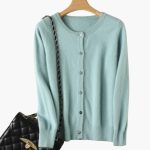 Women’s Classic Knit Cardigan with Button Fastening and Ribbed Cuffs - Image 4