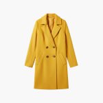 Women's Coat with Button Closure and Long Sleeves