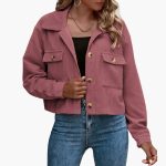 Women’s Corduroy Transitional Jacket with Lapel Collar - Image 4